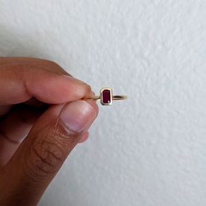 Solid 18k Gold Ruby Ring